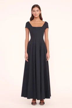 STAUD MAXI SHORT SLEEVE WELLS DRESS> Maxi Dresses|Dresses