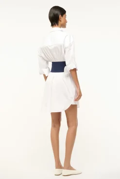 STAUD MICHELLE DRESS WHITE NAVY><noscript><img width=