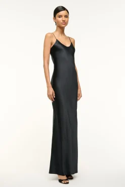 STAUD MILNER SILK SLIP DRESS><noscript><img width=