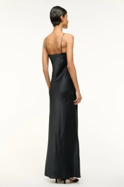 STAUD MILNER SILK SLIP DRESS><noscript><img width=