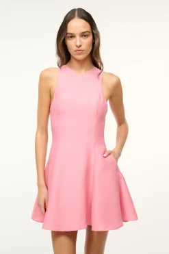 STAUD MINI HEIKE DRESS DAMASK PINK><noscript><img width=