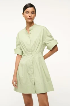 STAUD MINI LORENZA DRESS PALE JADE><noscript><img width=