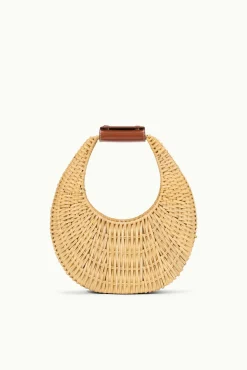 STAUD MINI MOON WICKER BAG> Crossbody