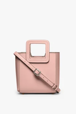 STAUD MINI SHIRLEY LEATHER BAG | DARK BLUSH> Crossbody