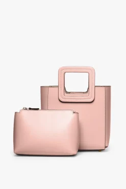 STAUD MINI SHIRLEY LEATHER BAG | DARK BLUSH><noscript><img width=