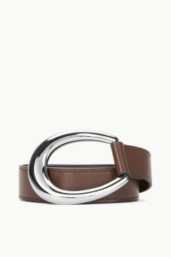STAUD 30MM WRAP BELT MAHOGANY SILVER> Accessories