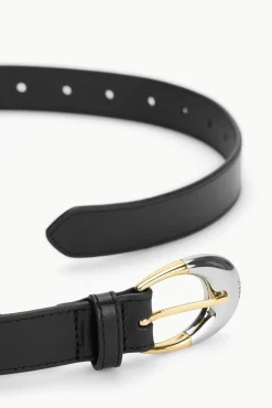 STAUD MOON BUCKLE BELT - 26MM BLACK TWO-TONE> Accessories