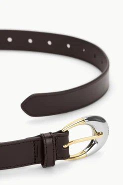 STAUD MOON BUCKLE BELT - 26MM ESPRESSO TWO-TONE> Accessories