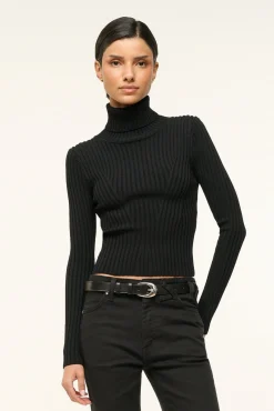 STAUD MOON BUCKLE BELT - 26MM BLACK SILVER> Accessories