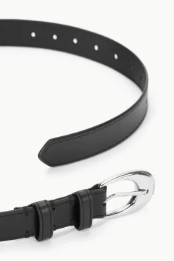 STAUD MOON BUCKLE BELT - 26MM BLACK SILVER><noscript><img width=