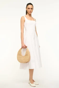 STAUD MOON RAFFIA BAG NATURAL TAN> Swim|Shoulder