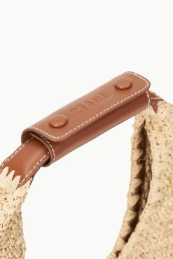 STAUD MOON RAFFIA BAG NATURAL TAN><noscript><img width=