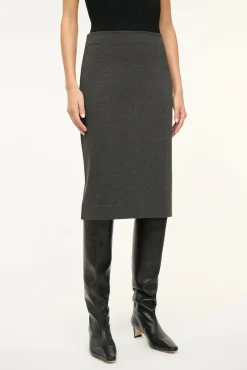 STAUD PASCALE PENCIL SKIRT HEATHER GREY><noscript><img width=