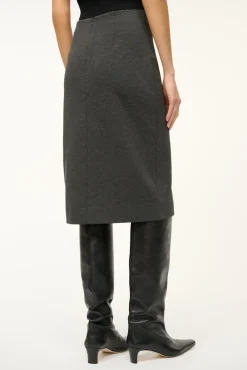 STAUD PASCALE PENCIL SKIRT HEATHER GREY><noscript><img width=