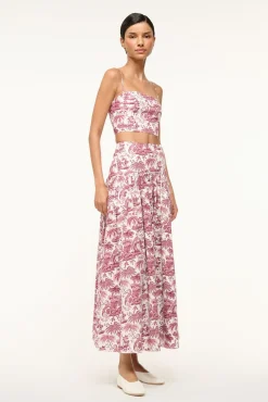STAUD PROCIDA SKIRT BORDEAUX TOILE><noscript><img width=