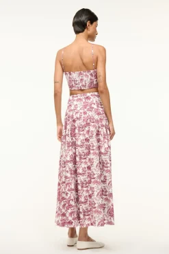STAUD PROCIDA SKIRT BORDEAUX TOILE><noscript><img width=