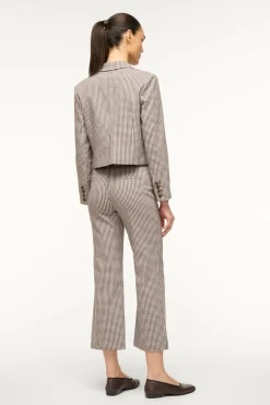 STAUD REGENCY JACKET DARK CHOCOLATE MICRO CHECK><noscript><img width=