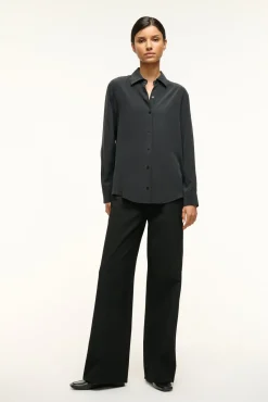 STAUD ROXBURY SILK SHIRT> Tops