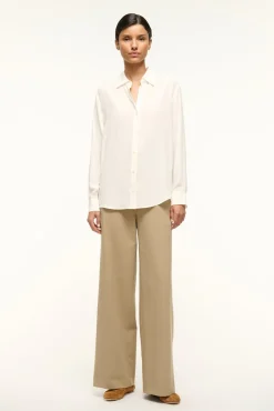STAUD ROXBURY SILK SHIRT> Tops
