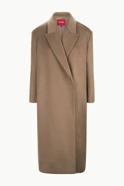 STAUD SERGE COAT DEEP TAUPE><noscript><img width=