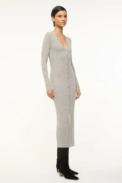 STAUD SHOKO CASHMERE SWEATER HEATHER GREY> Dresses|Knit Dresses