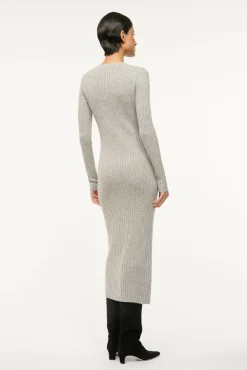 STAUD SHOKO CASHMERE SWEATER HEATHER GREY><noscript><img width=