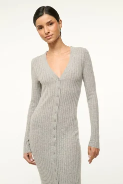STAUD SHOKO CASHMERE SWEATER HEATHER GREY><noscript><img width=