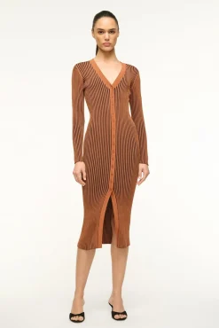 STAUD SHOKO SWEATER TAN BLACK> Sweaters|Knit Dresses