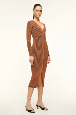 STAUD SHOKO SWEATER TAN BLACK><noscript><img width=