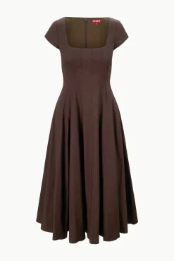 STAUD SHORT SLEEVE WELLS DRESS><noscript><img width=