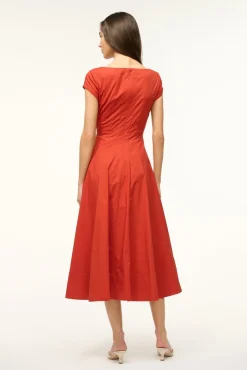 STAUD SHORT SLEEVE WELLS DRESS><noscript><img width=