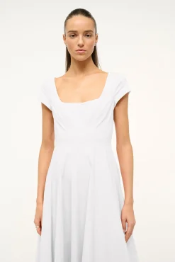 STAUD SHORT SLEEVE WELLS DRESS><noscript><img width=