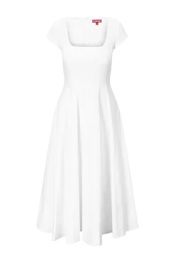 STAUD SHORT SLEEVE WELLS DRESS><noscript><img width=