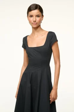 STAUD SHORT SLEEVE WELLS DRESS><noscript><img width=