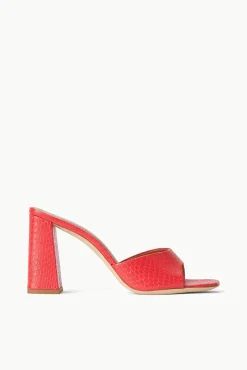 STAUD SLOANE HEEL RED ROSE> The Evening Edit
