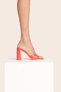 STAUD SLOANE HEEL RED ROSE> The Evening Edit