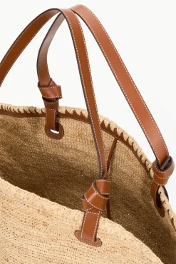 STAUD SQUILLO RAFFIA TOTE NATURAL TAN><noscript><img width=