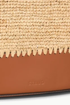 STAUD SQUILLO RAFFIA TOTE NATURAL TAN><noscript><img width=