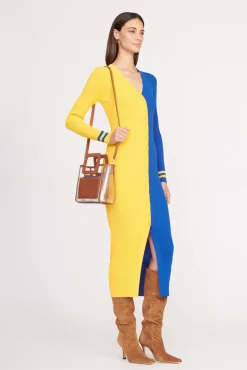 STAUD STADIUM MINI SHIRLEY BAG CLEAR TAN><noscript><img width=