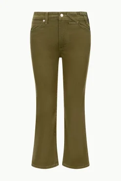 STAUD WRANGLER THE CROPPED BOOT JEAN SERGEANT GREEN><noscript><img width=