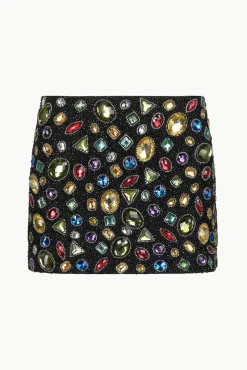 STAUD SUPERNOVA SKIRT BLACK CELESTIAL><noscript><img width=