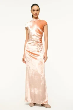 STAUD TINA DRESS ASH ROSE> The Evening Edit|Maxi Dresses