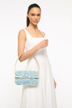 STAUD TOMMY BEADED BAG | LIGHT BLUE CREAM><noscript><img width=
