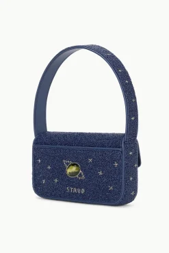 STAUD TOMMY BEADED BAG NAVY CELESTIAL> The Evening Edit|Shoulder