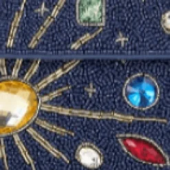 STAUD TOMMY BEADED BAG NAVY CELESTIAL><noscript><img width=