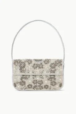 STAUD TOMMY BEADED BAG SILVER GARDEN PARTY> The Evening Edit|Shoulder