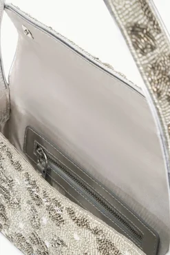 STAUD TOMMY BEADED BAG SILVER GARDEN PARTY><noscript><img width=