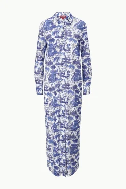 STAUD VITA DRESS BLUE TOILE><noscript><img width=