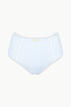 STAUD WAILEA BIKINI BOTTOM SKY MICRO CHECK><noscript><img width=