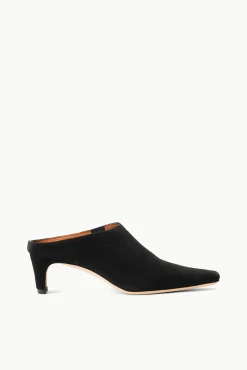 STAUD WALLY MULE BLACK SUEDE> Mules & Flats